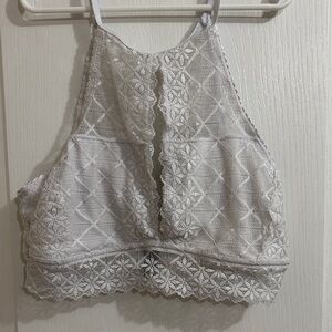 White Lace Halter Bralette